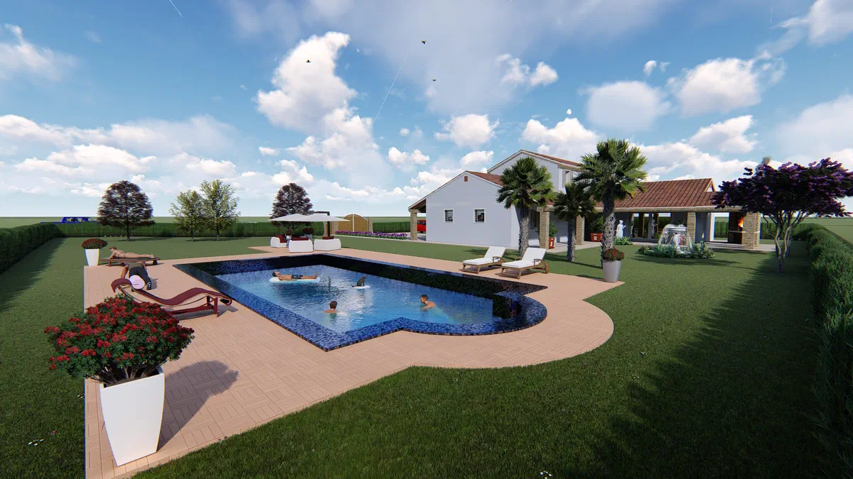 Country house with pool – view 2