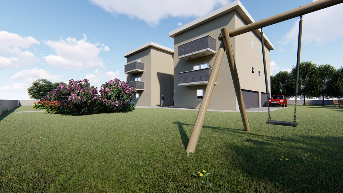 Apartment building draft – view 2