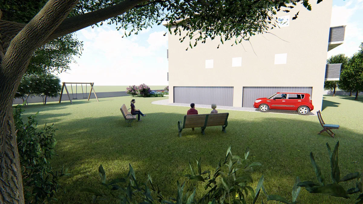 Apartment building draft – view 3