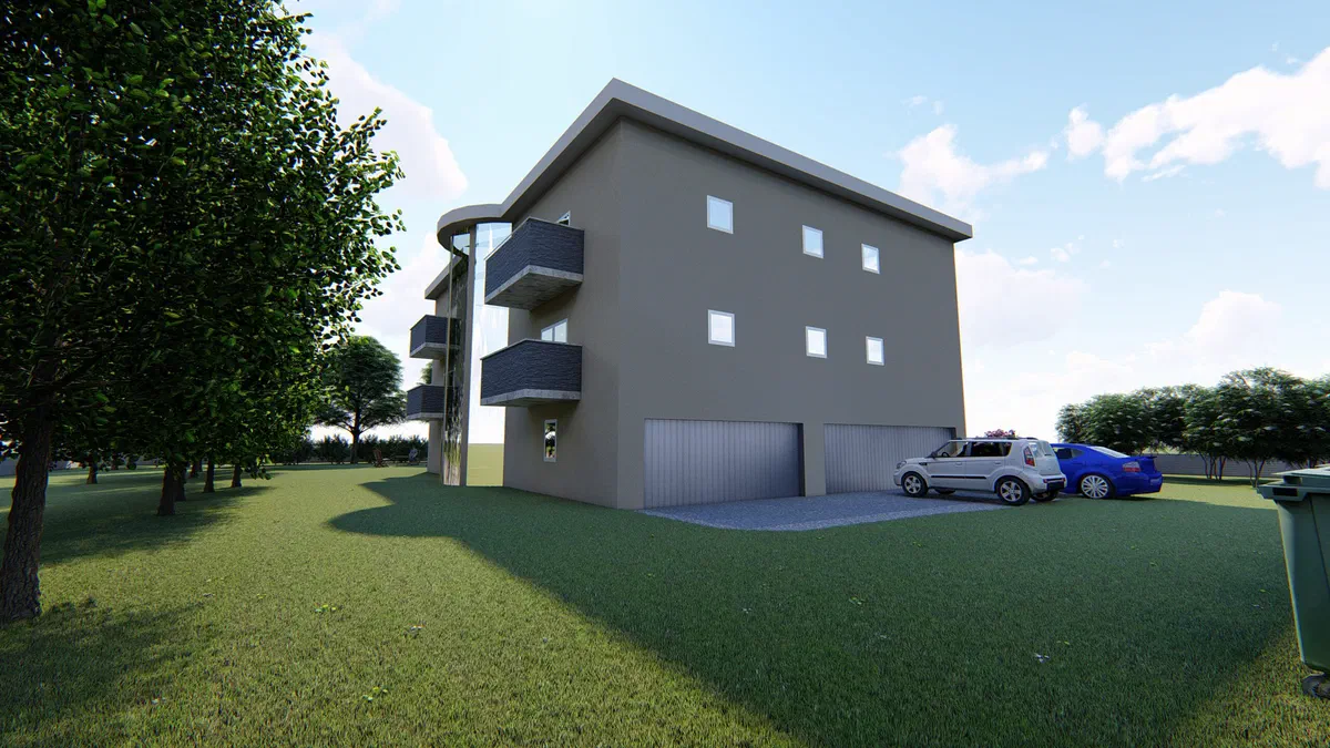 Apartment building draft – view 4