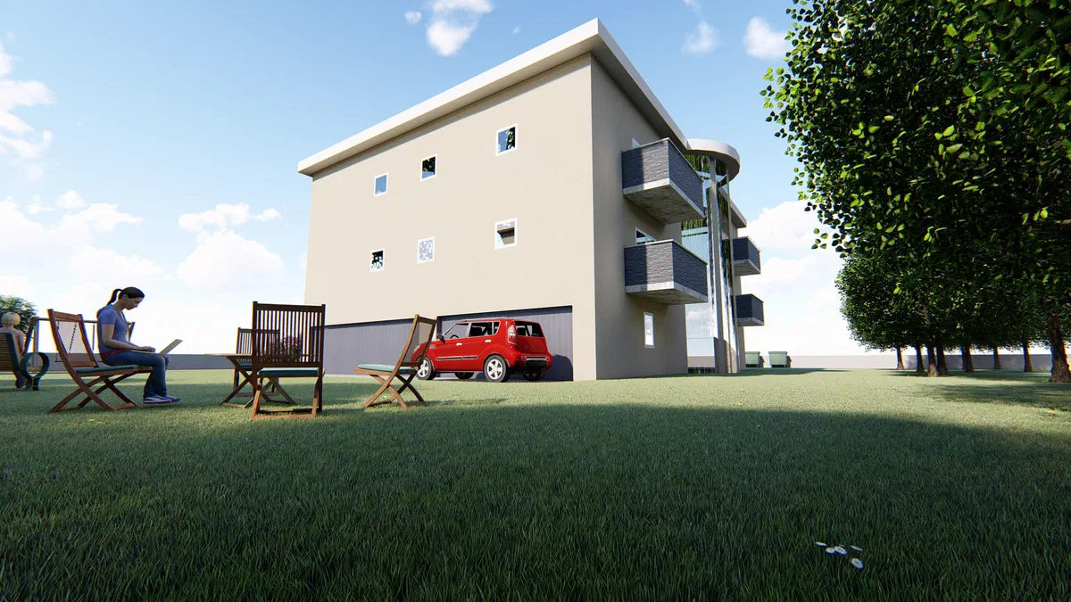 Apartment building draft – view 5