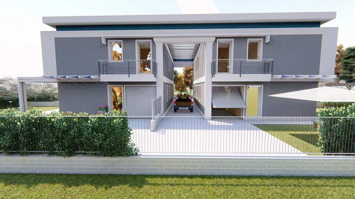 Modern four-family house – view 4