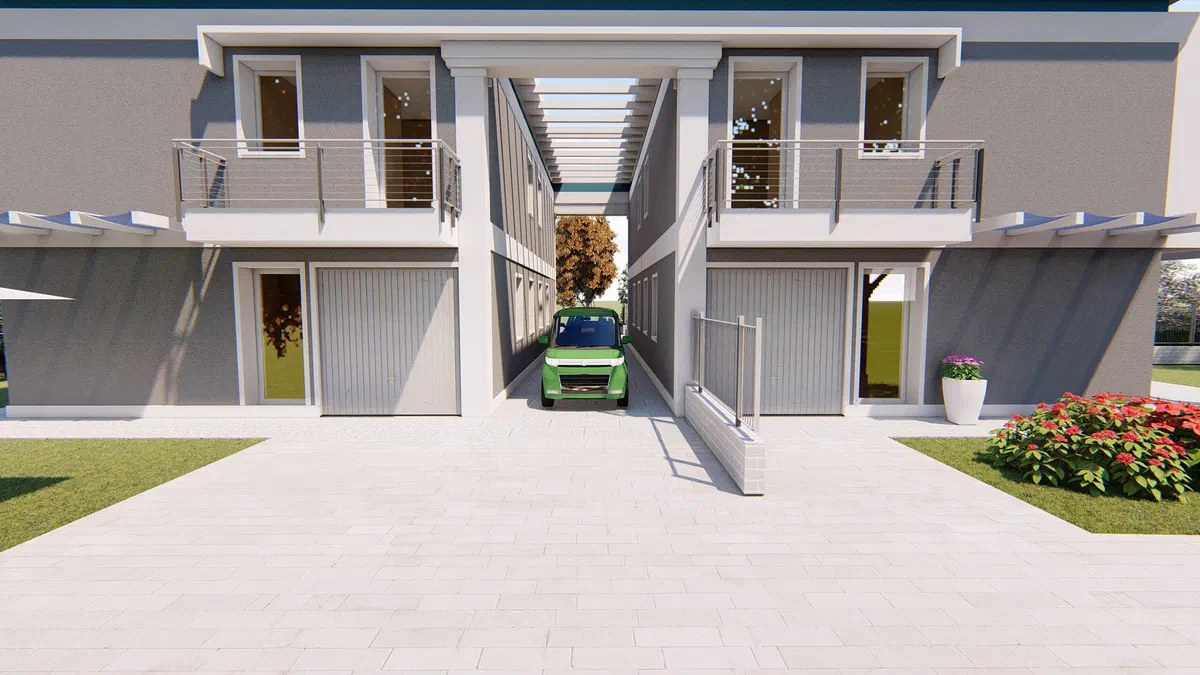 Modern four-family house – view 6